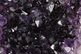 Tall, Dark Purple Amethyst Cluster On Wood Base - Uruguay #113902-1